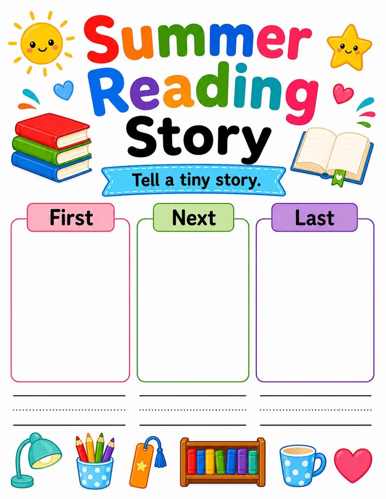 Pages du défi de lecture d'été | Journal de lecture d'été pour enfants | PDF imprimable | Téléchargement numérique image 7