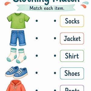 Dressed for the Day | Getting Dressed Visual Schedule | Printable PDF | Digital Download image 5