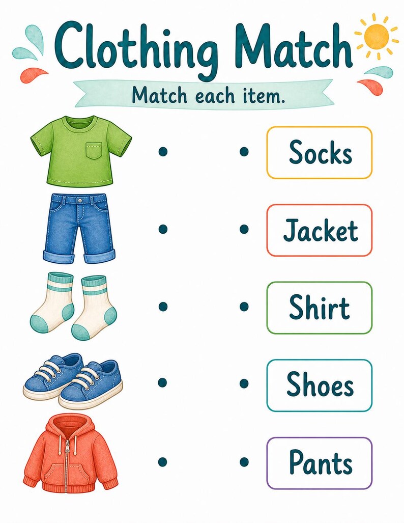 Dressed for the Day | Getting Dressed Visual Schedule | Printable PDF | Digital Download image 5