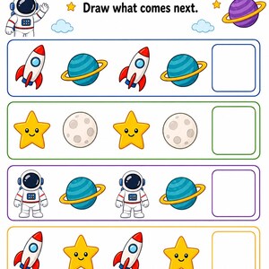 Space Logic Puzzles | Space Activity Sheets | Printable PDF | Digital Download image 6