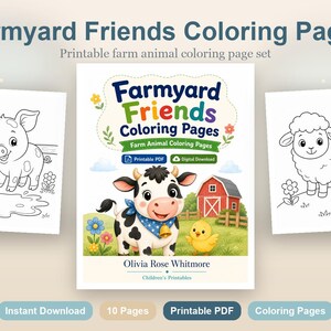 Bauernhof Freunde | Tiere vom Bauernhof | Druckbare PDF | Digitaler Download Bild 2
