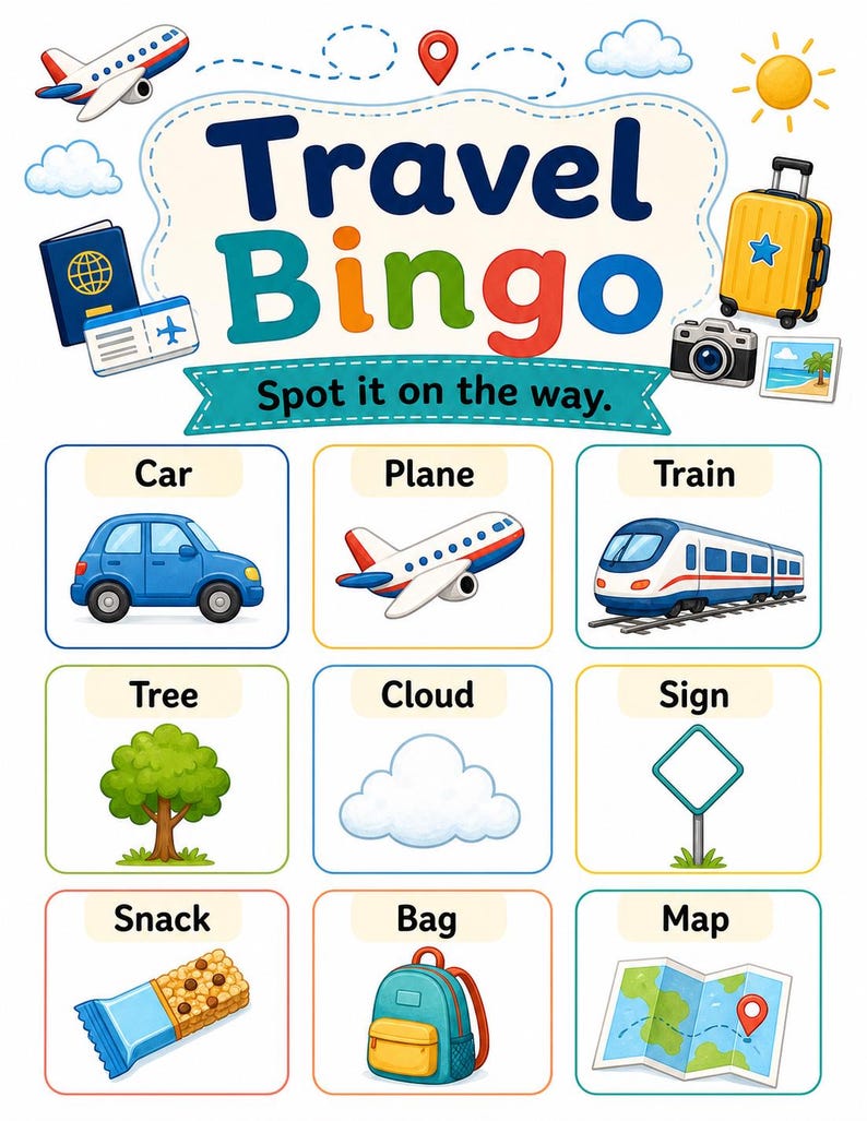 Travel Games Mini Book | Travel Games for Kids | Printable PDF | Digital Download image 3