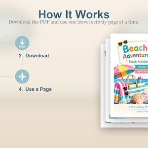 Pagine di avventura in spiaggia / Attività in spiaggia per bambini / PDF stampabile / Download digitale immagine 8
