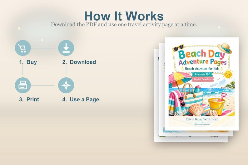 Pagine di avventura in spiaggia / Attività in spiaggia per bambini / PDF stampabile / Download digitale immagine 8
