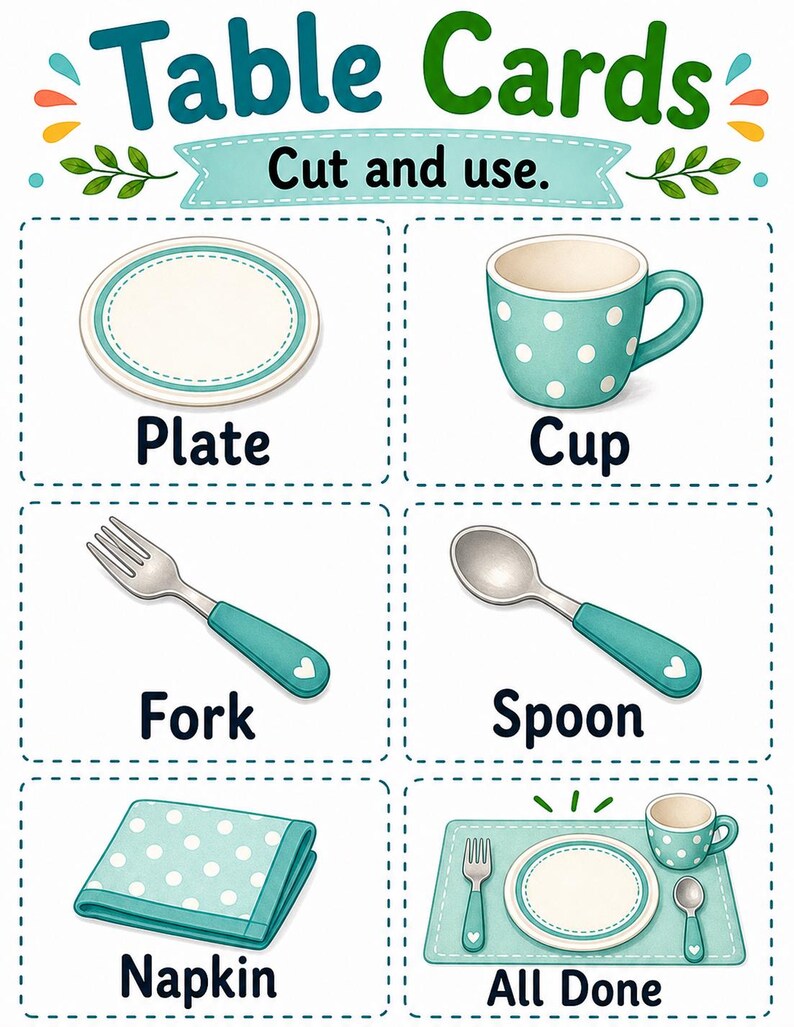 Table Helper Tray | Table Setting Chart | Printable PDF | Digital Download image 4