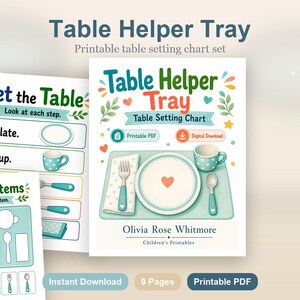 Table Helper Tray | Table Setting Chart | Printable PDF | Digital Download image 2