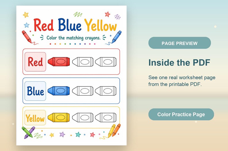 Crayon Color Crew | Color Worksheets | Printable PDF | Digital Download image 10