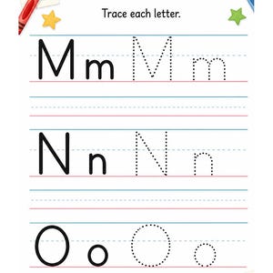 Little Pencil Letters | Letter Tracing Worksheets | Printable PDF | Digital Download image 5