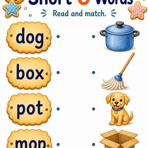 Cookie CVC Wörter | CVC Wörter Arbeitsblätter | Druckbare PDF | Digitaler Download Bild 5