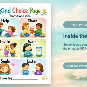 Kind Words Garden | Kindness Worksheets for Kids | Printable PDF | Digital Download image 10
