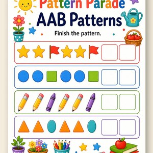 Pattern Parade Studio | Pattern Worksheets | Printable PDF | Digital Download image 9