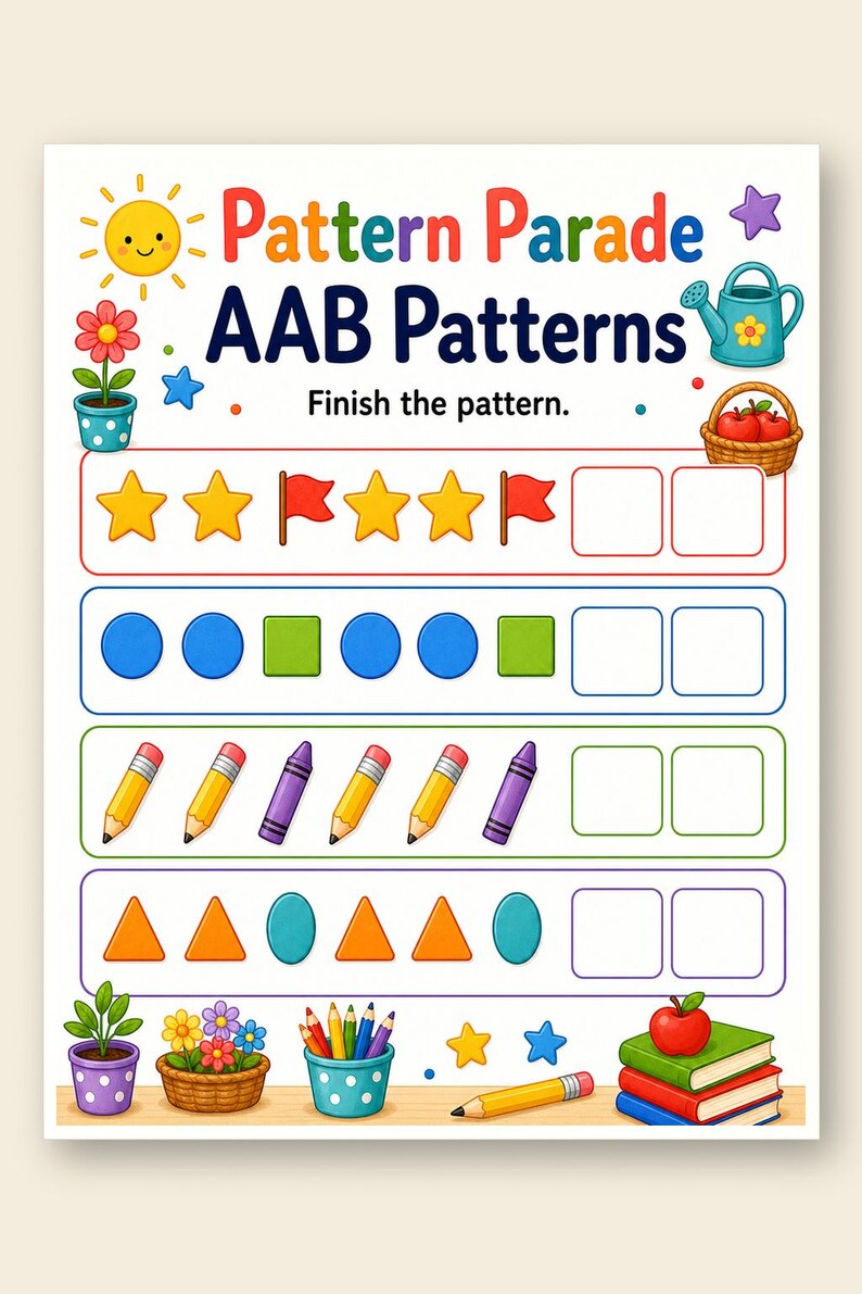 Pattern Parade Studio | Pattern Worksheets | Printable PDF | Digital Download image 9