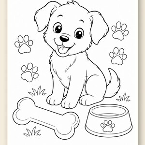 Puppy Playtime Coloring Pages | Dog Coloring Pages | Printable PDF | Digital Download image 9