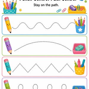 Pencil Control Workshop | Pencil Control Worksheets | Printable PDF | Digital Download image 7