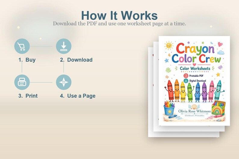 Crayon Color Crew | Color Worksheets | Printable PDF | Digital Download image 8