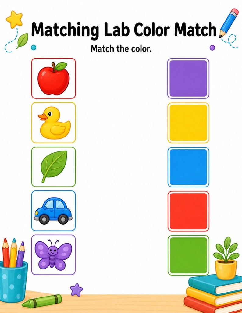 Picture Matching Lab | Matching Worksheets | Printable PDF | Digital Download image 4