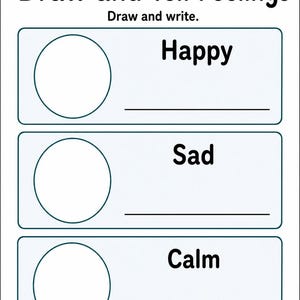 Gefühle Sortieren Freunde | Gefühle Arbeitsblätter für Kinder | Druckbare PDF | Digitaler Download Bild 6
