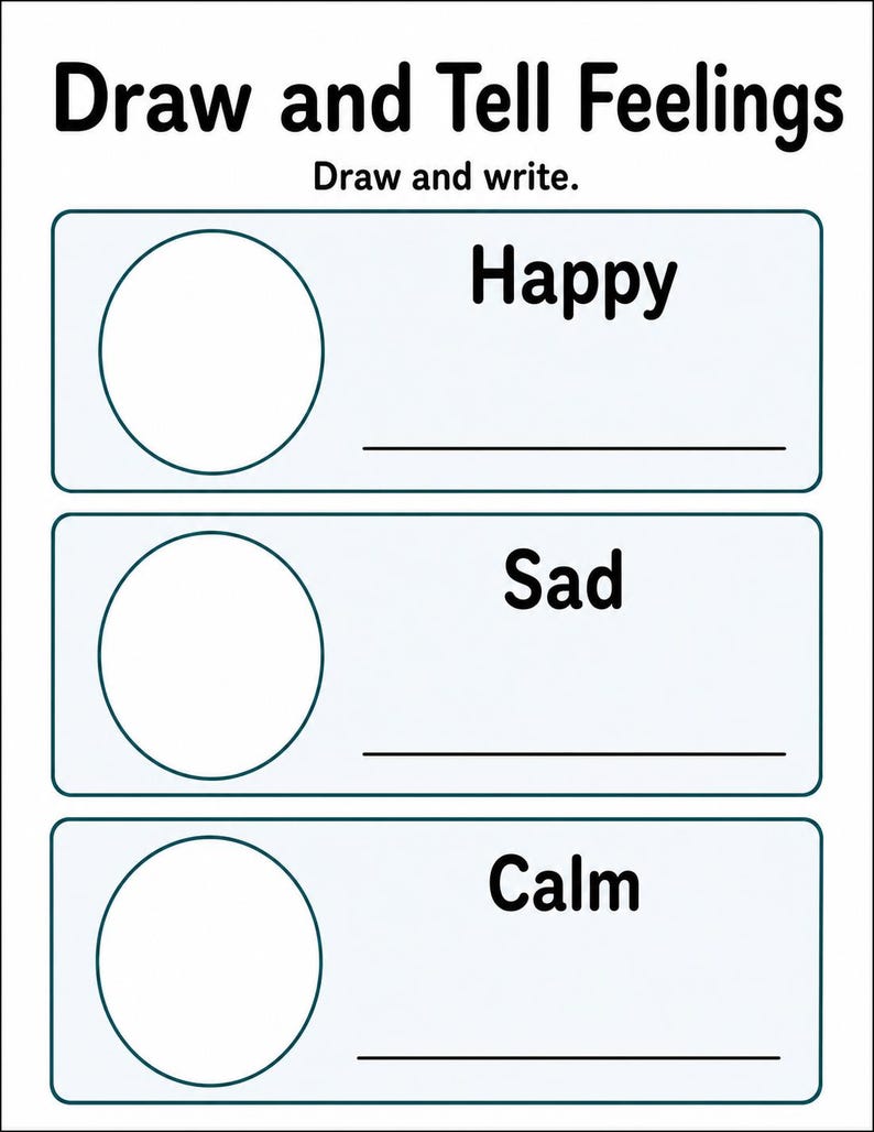 Gefühle Sortieren Freunde | Gefühle Arbeitsblätter für Kinder | Druckbare PDF | Digitaler Download Bild 6