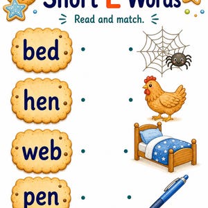 Cookie CVC Wörter | CVC Wörter Arbeitsblätter | Druckbare PDF | Digitaler Download Bild 4