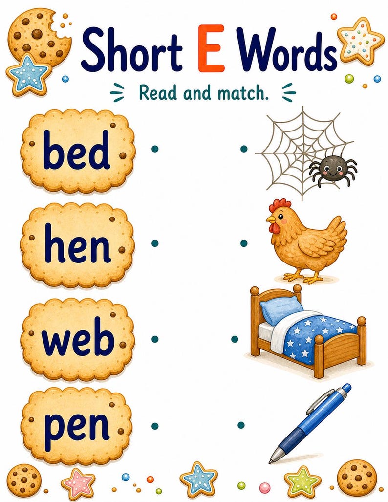 Cookie CVC Wörter | CVC Wörter Arbeitsblätter | Druckbare PDF | Digitaler Download Bild 4