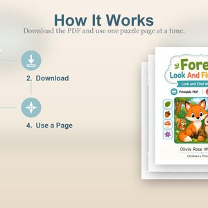Im Wald suchen und finden | Schau und finde Arbeitsblätter | Druckbare PDF | Digitaler Download Bild 8