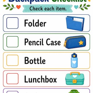 Backpack Ready | Backpack Checklist | Printable PDF | Digital Download image 6