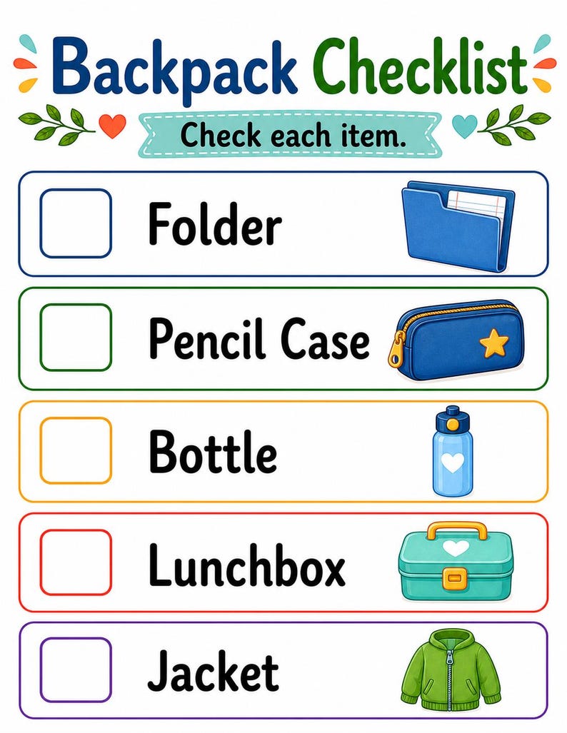 Backpack Ready | Backpack Checklist | Printable PDF | Digital Download image 6
