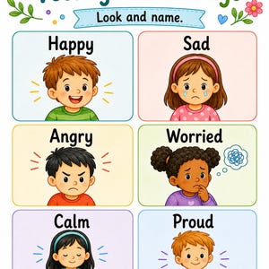 Tagebuch über Gefühle | Gefühle Journal für Kinder | Druckbare PDF | Digitaler Download Bild 3