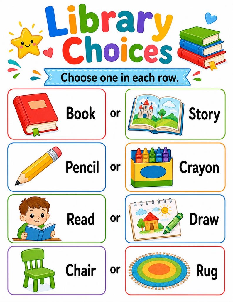 Library Day Activity Pages | Library Activities for Kids | Printable PDF | Digital Download image 6