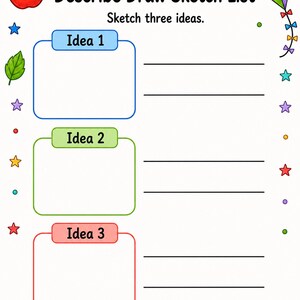 Describe And Draw Pages | Descriptive Writing Worksheets | Printable PDF | Digital Download image 6