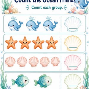 Little Whale ABCs | Preschool Worksheets | Printable PDF | Digital Download image 5