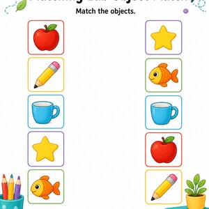 Picture Matching Lab | Matching Worksheets | Printable PDF | Digital Download image 3