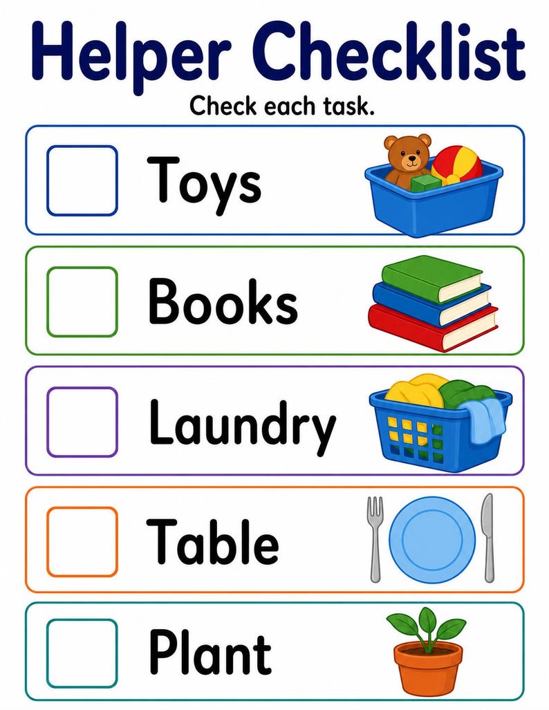 Taakkaarten voor helpers | Karweikaarten voor kinderen | Afdrukbare pdf | Digitale download afbeelding 6