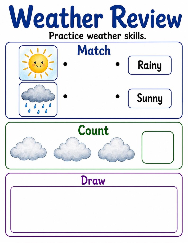 Weather Watch Window | Weather Worksheets | Printable PDF | Digital Download image 7