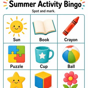 Sunny Home Activity Pages | Summer Activity Pages for Kids | Printable PDF | Digital Download image 3