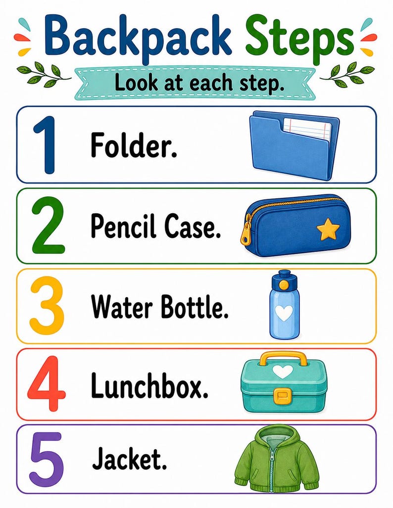 Backpack Ready | Backpack Checklist | Printable PDF | Digital Download image 3