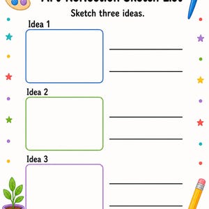 Art Reflection Pages | Art Journal Prompts | Printable PDF | Digital Download image 6