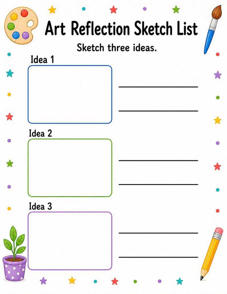 Art Reflection Pages | Art Journal Prompts | Printable PDF | Digital Download image 6
