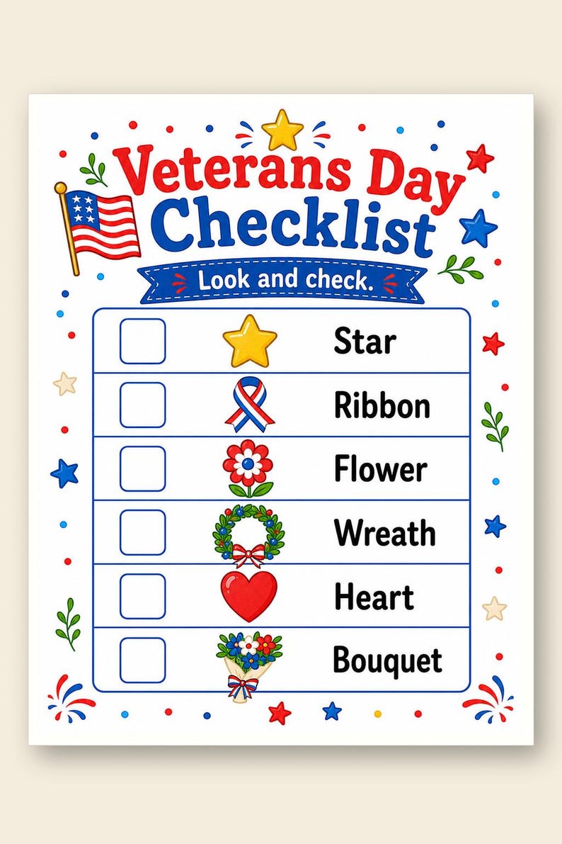 Thank You Star Activity Pages | Veterans Day Activity Sheets | Printable PDF | Digital Download image 9