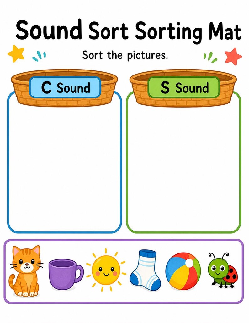 Beginning Sound Sorting Mats | Beginning Sounds Worksheets | Printable PDF | Digital Download image 3