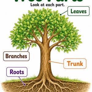 Explorateur de parties d'arbre | Feuille de travail Parties d'un arbre | PDF imprimable | Téléchargement numérique image 3