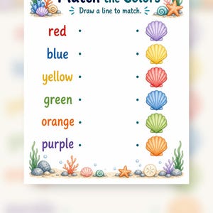 Ocean Color Splash | Color Worksheets | Printable PDF | Digital Download image 9