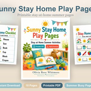Pagine di gioco estive da fare in casa / Attività estive da fare a casa / PDF stampabile / Download digitale immagine 2
