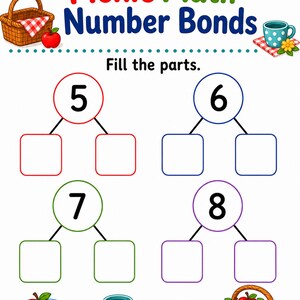 Picnic Math Mix | Addition and Subtraction Worksheets | Printable PDF | Digital Download image 6