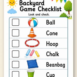 Yard Game Trail Pages | Backyard Game Activity Pages | Printable PDF | Digital Download image 9