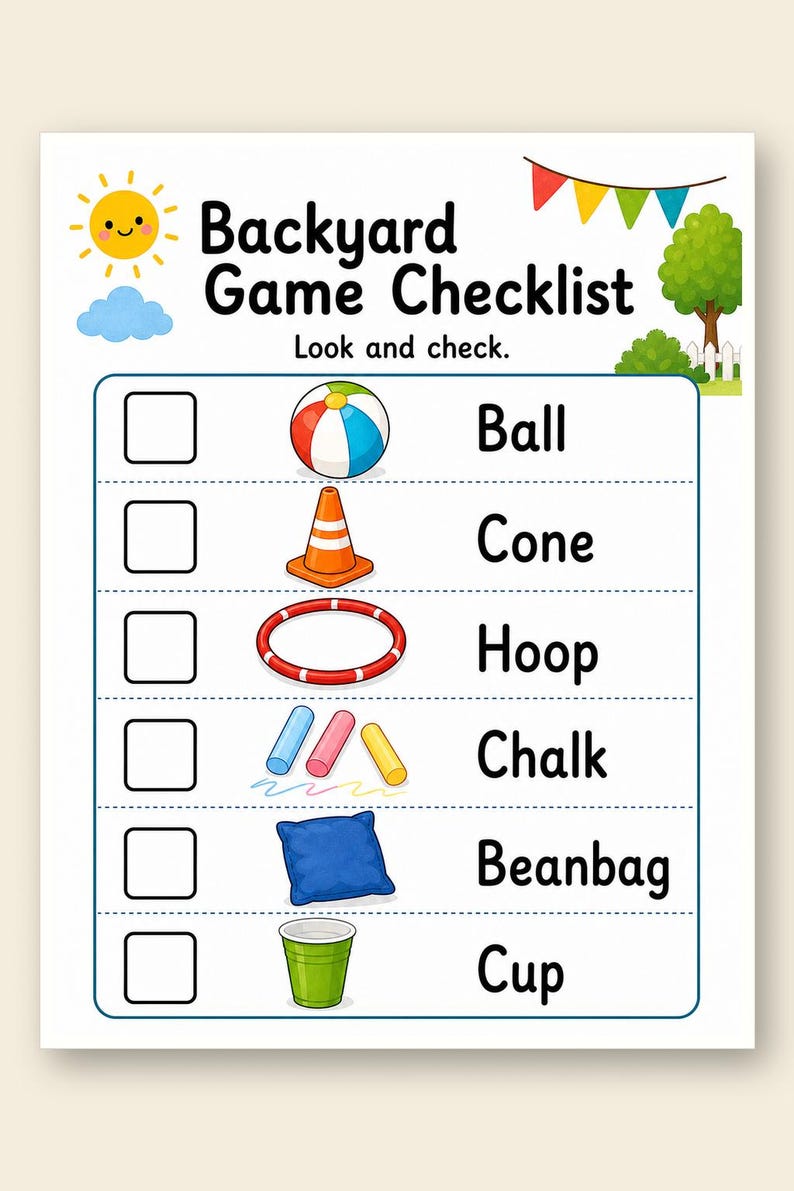 Yard Game Trail Pages | Backyard Game Activity Pages | Printable PDF | Digital Download image 9