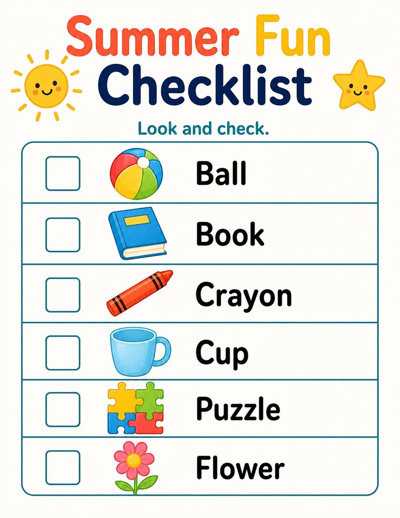 Summer Fun Homepages | Sommerspass Seiten für Kinder | Druckbare PDF | Digitaler Download Bild 4