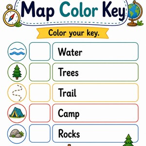 Map Adventure Skills | Map Skills Worksheets | Printable PDF | Digital Download image 6