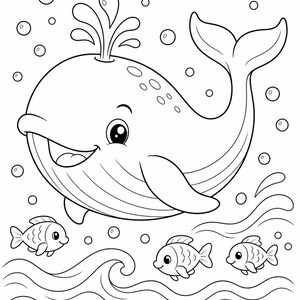 Kleurplaten Ocean Friends | Oceaan kleurplaten | Afdrukbare pdf | Digitale download afbeelding 3