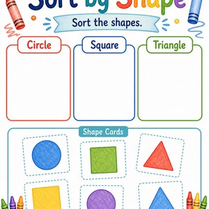 Crayon Sorting Shelf | Sorting Worksheets | Printable PDF | Digital Download image 4
